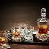 Whiskey Decanter Gift Set Liquor Decanter with 4 Elegant Old Fashioned Glasses