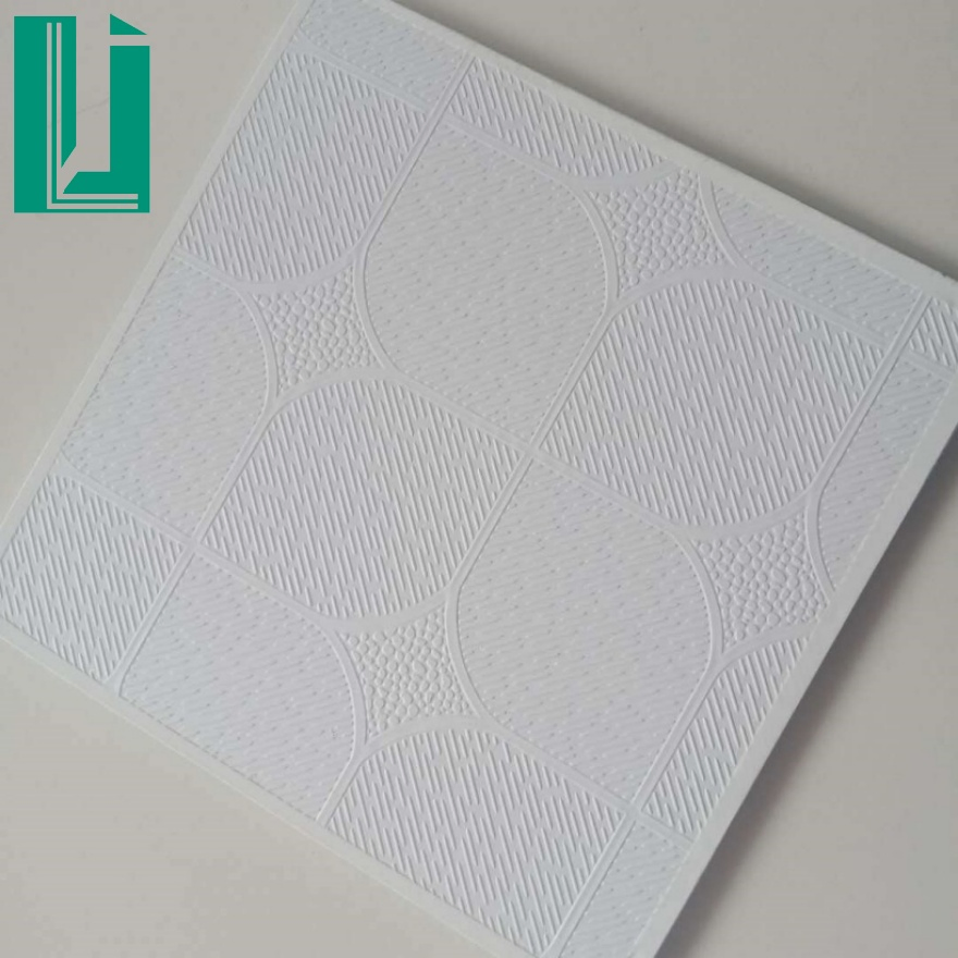 Ceiling Tiles Plaster Board Plaster Tiles with Edge Guard and Back Aluminum