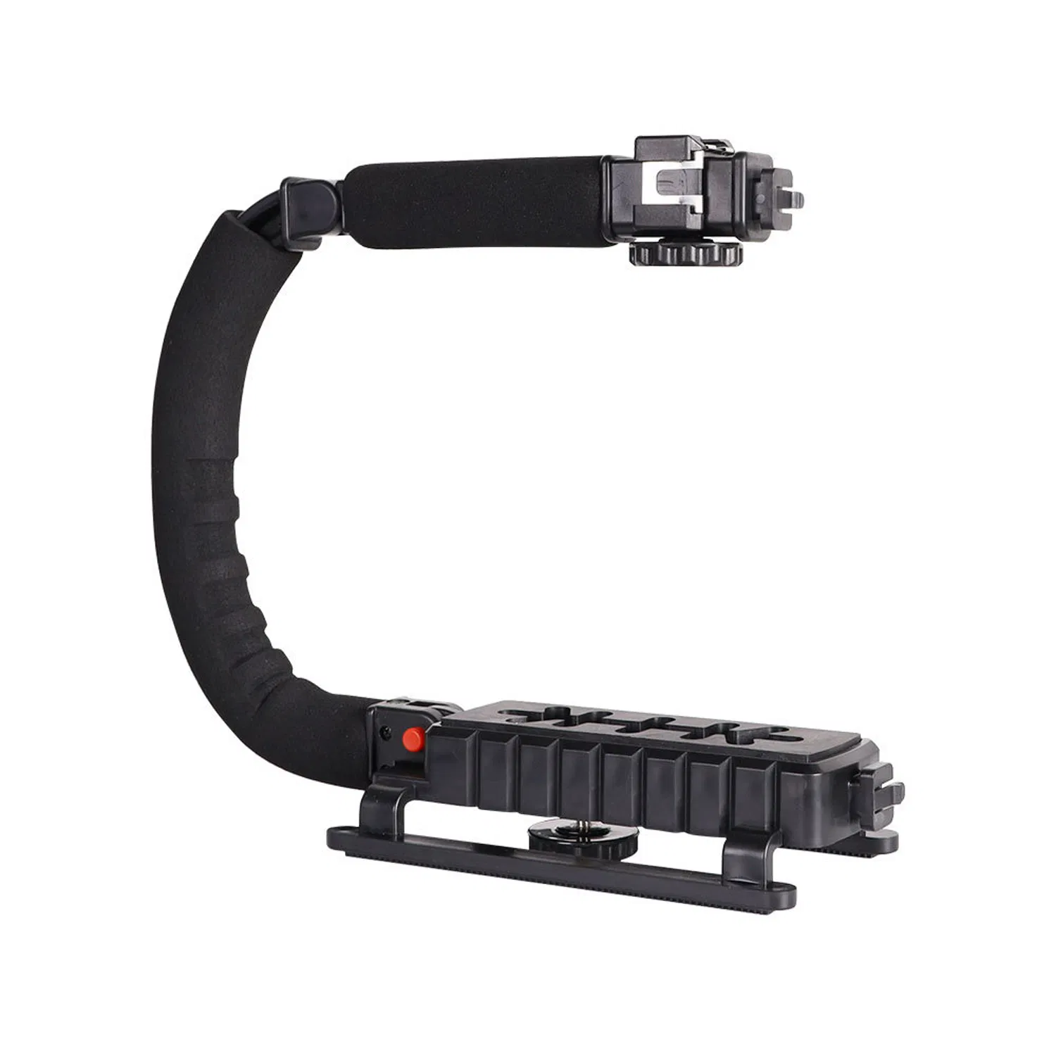 Video Action Stabilizing Handle Grip Handheld Stabilizer with Hot-Shoe Mount for DSLR Camera Camcorder