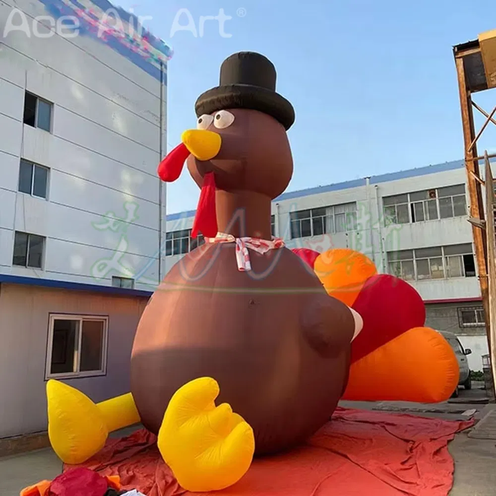 Outdoor Giant Advertising Inflatable Turkey Animal Mascot Chicken Model Blow up Turkey for Thanksgiving Day Decoration