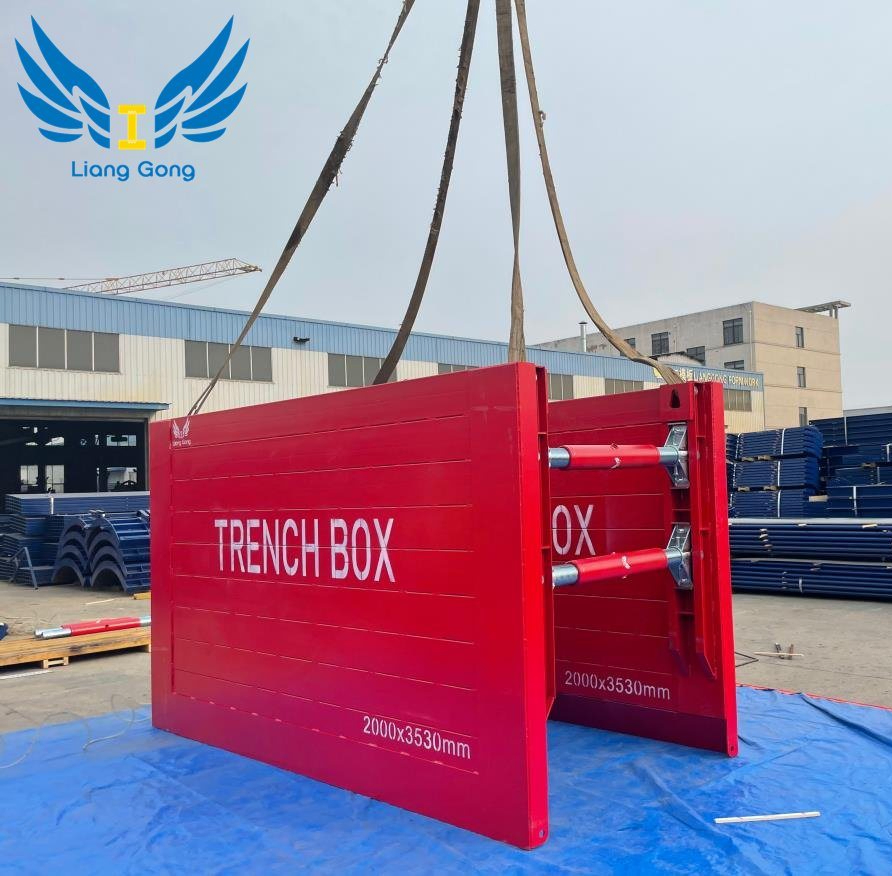 China Manufacture Steel Trench Box Aluminum Trench Shoring Steel Trench Box for Excav Customized