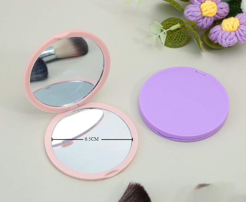 Portable Flip-Fold Circular Multi-Magnification Makeup Mirror