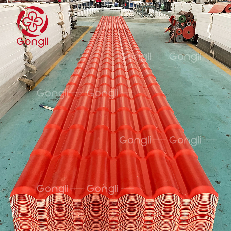 Various Types of Tile Roof Long Span Recycled Plastic Material ASA PVC Roofing Tile 3 Layer