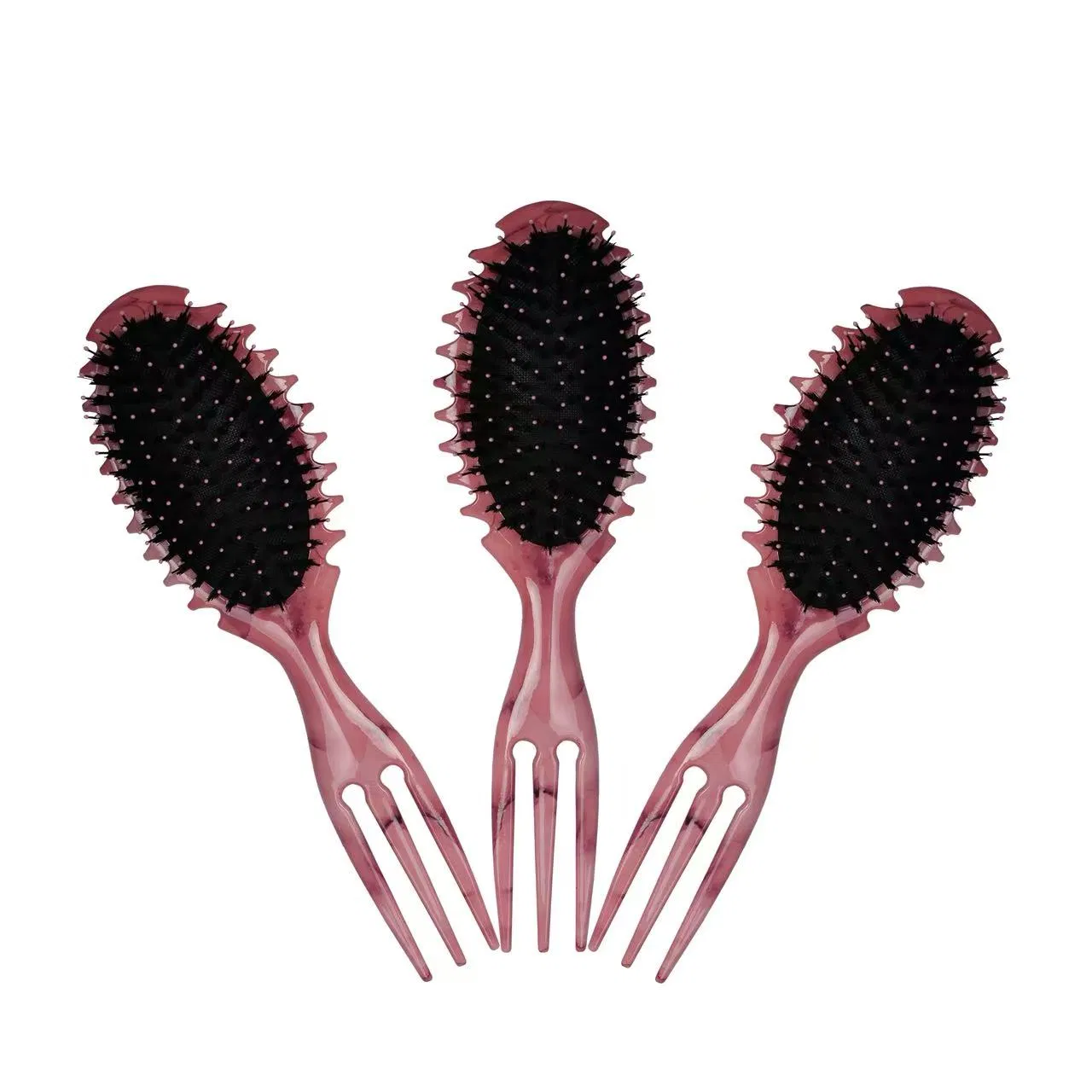 Fashion Premium Boar Bristle Detangling Hair Brush for Defined Curls