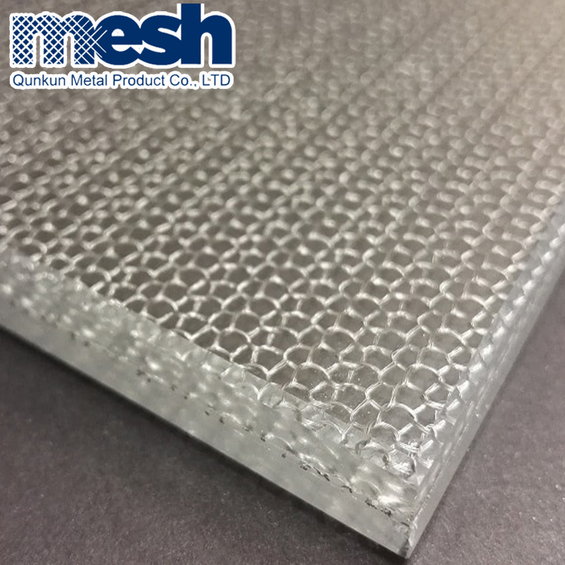 Laminated Glass Metal Mesh with Copper Cable Mesh Inter-Layer