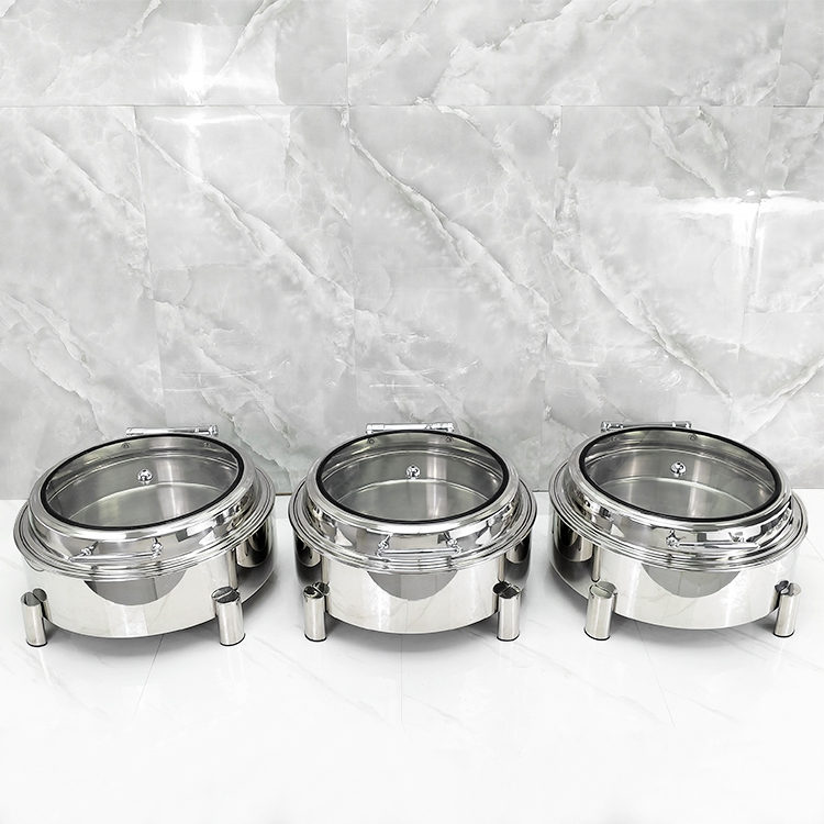 6L Round Hotel Catering Electric Buffet Stove Food Warmer Chafing Dish