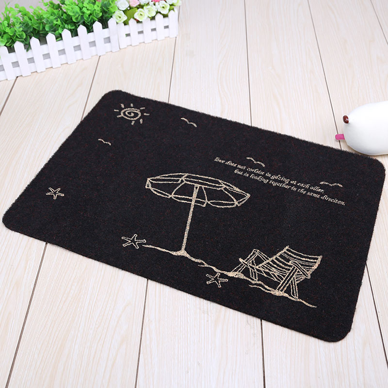 Effective Absorb Water and Mud Away Embroidered TPR Backed Entrance Door Mat Bothroom Mat Living Room Mat Kitchen Floor Mat