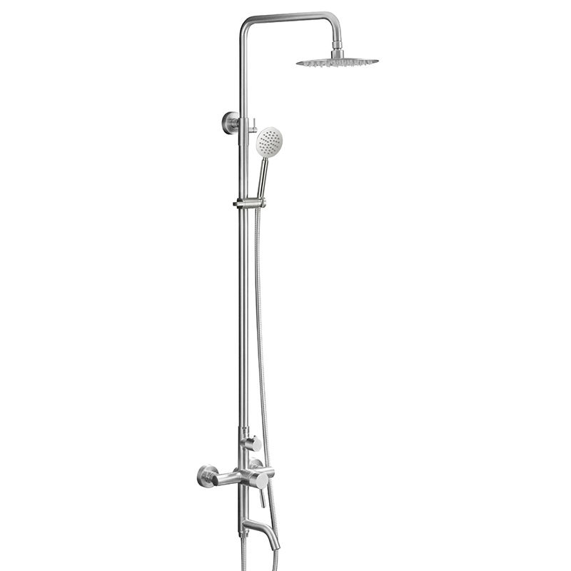 Sanitary Ware Handle Durable Hot Cold Shower Sets Satin Faucets Mixers and Taps for Bathroom