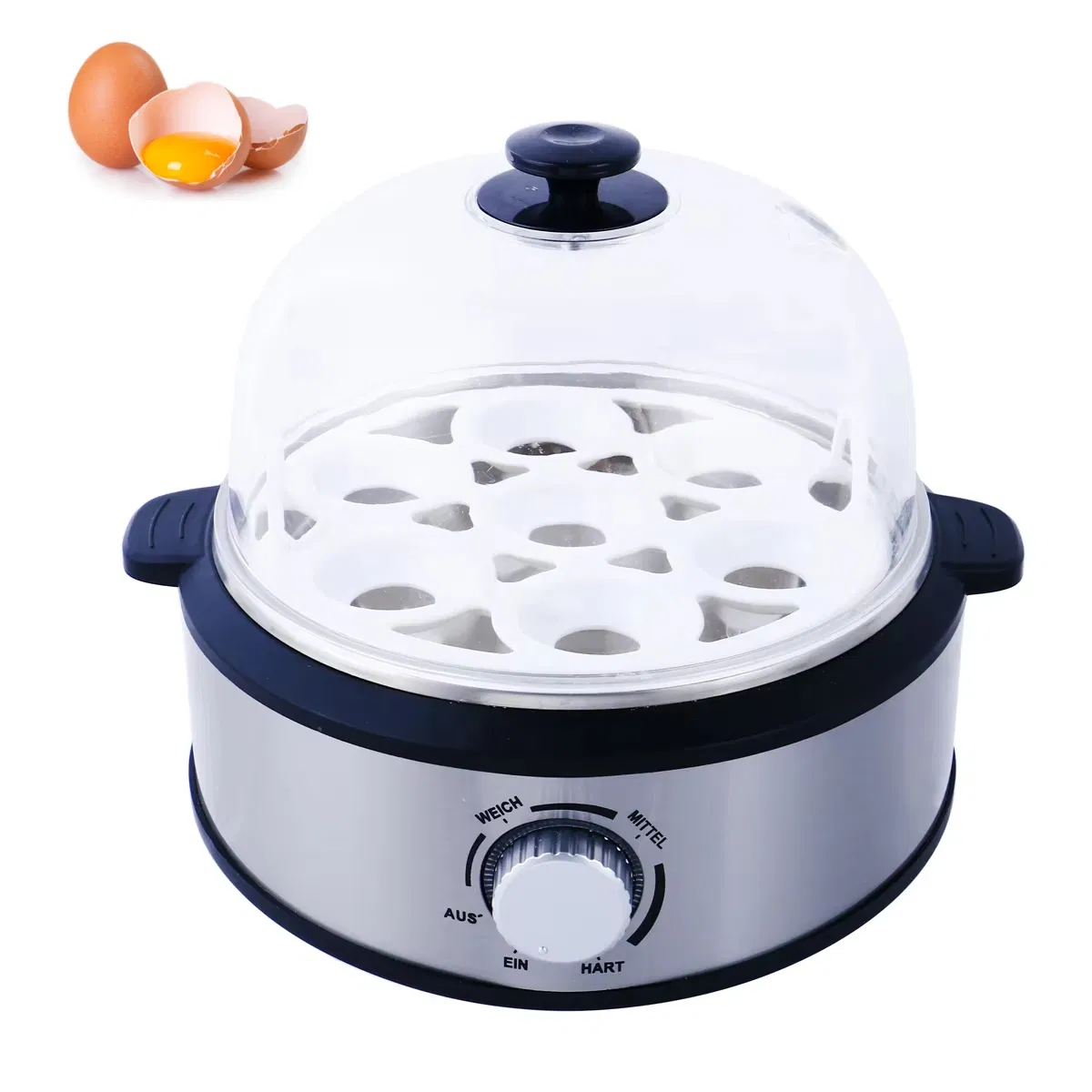 Home Appliance Egg Boiler Electric Mini Egg Steam Pot with Rotary Button