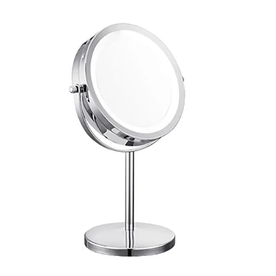 Double sides square desktop silver mirror makeup magic mirror