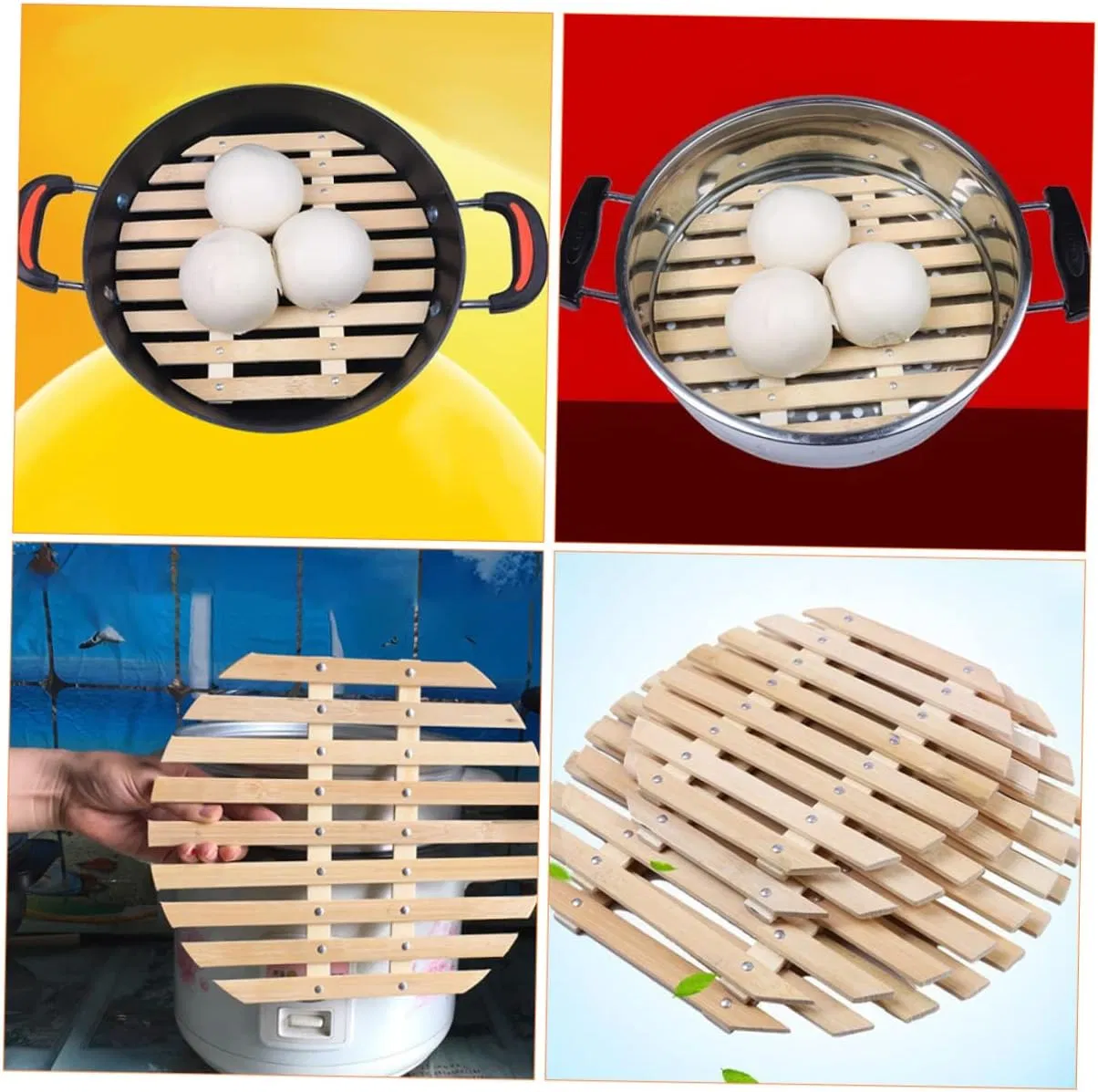 Bamboo Style Steam Pad Mesh Steam Rack