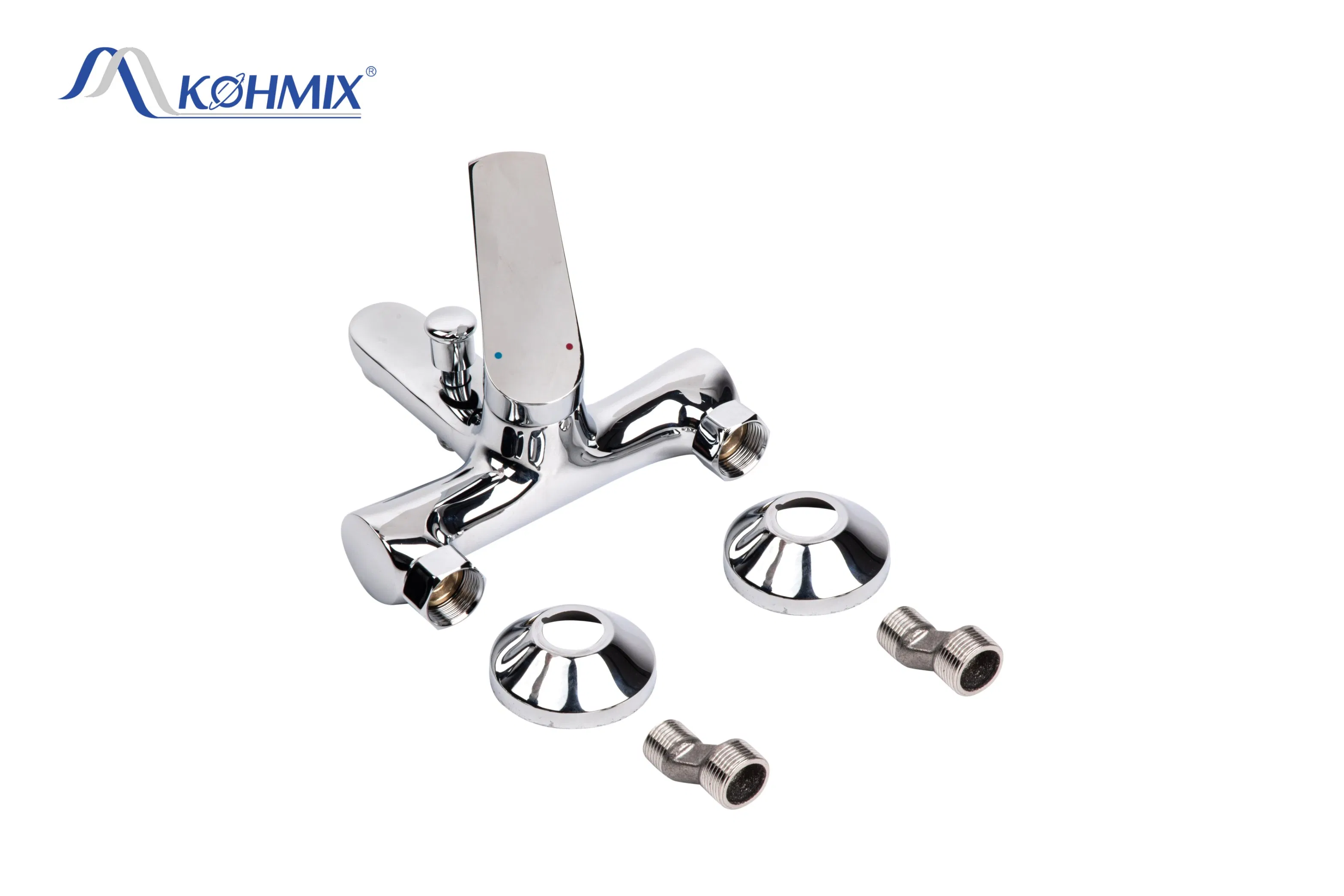 Kohmix Wall Mounted Waterfall Chrome Bath Tap Zinc Alloy Bathroom Bathtub Faucet