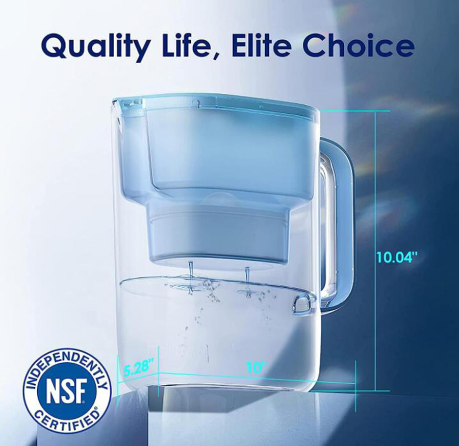 BPA Free 10-Cup Filter Pitcher Filtered Water Dispenser Water Purifier