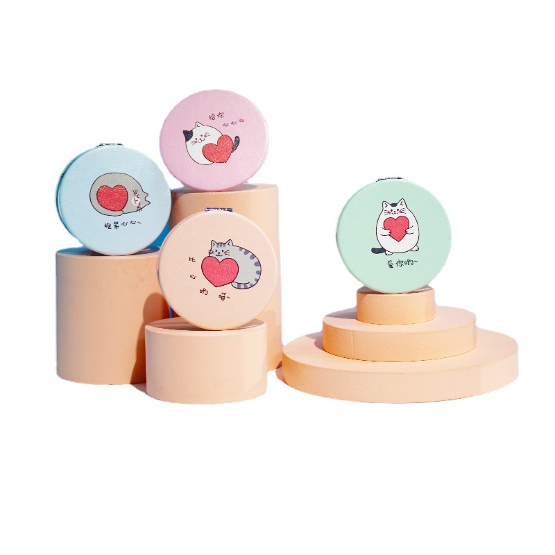 Small Cute Round Plastic Pocket Cosmetic Pocket Mirror