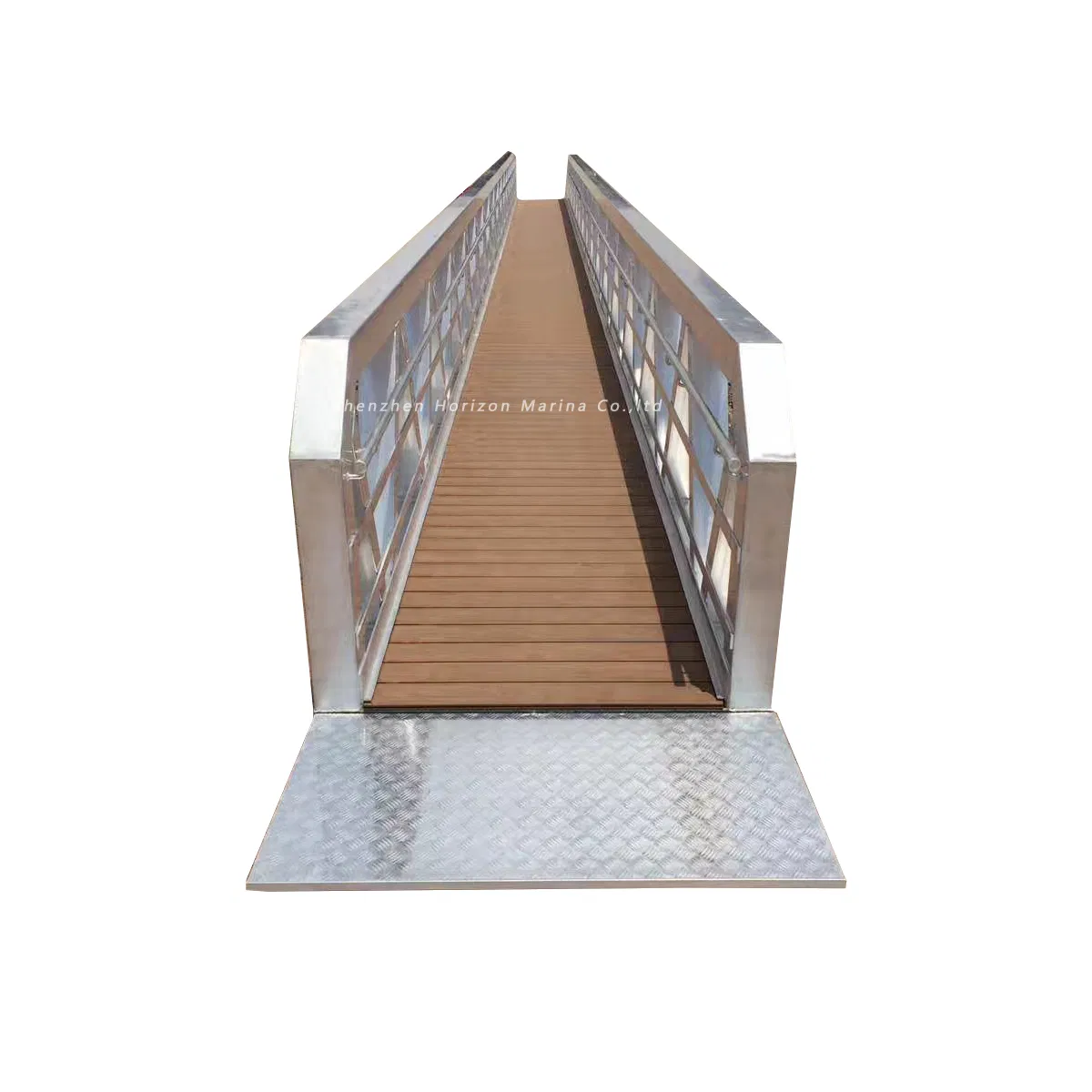 Aluminum Gangway with Handrail Floating Dock Walkway Bridge for Pontoon