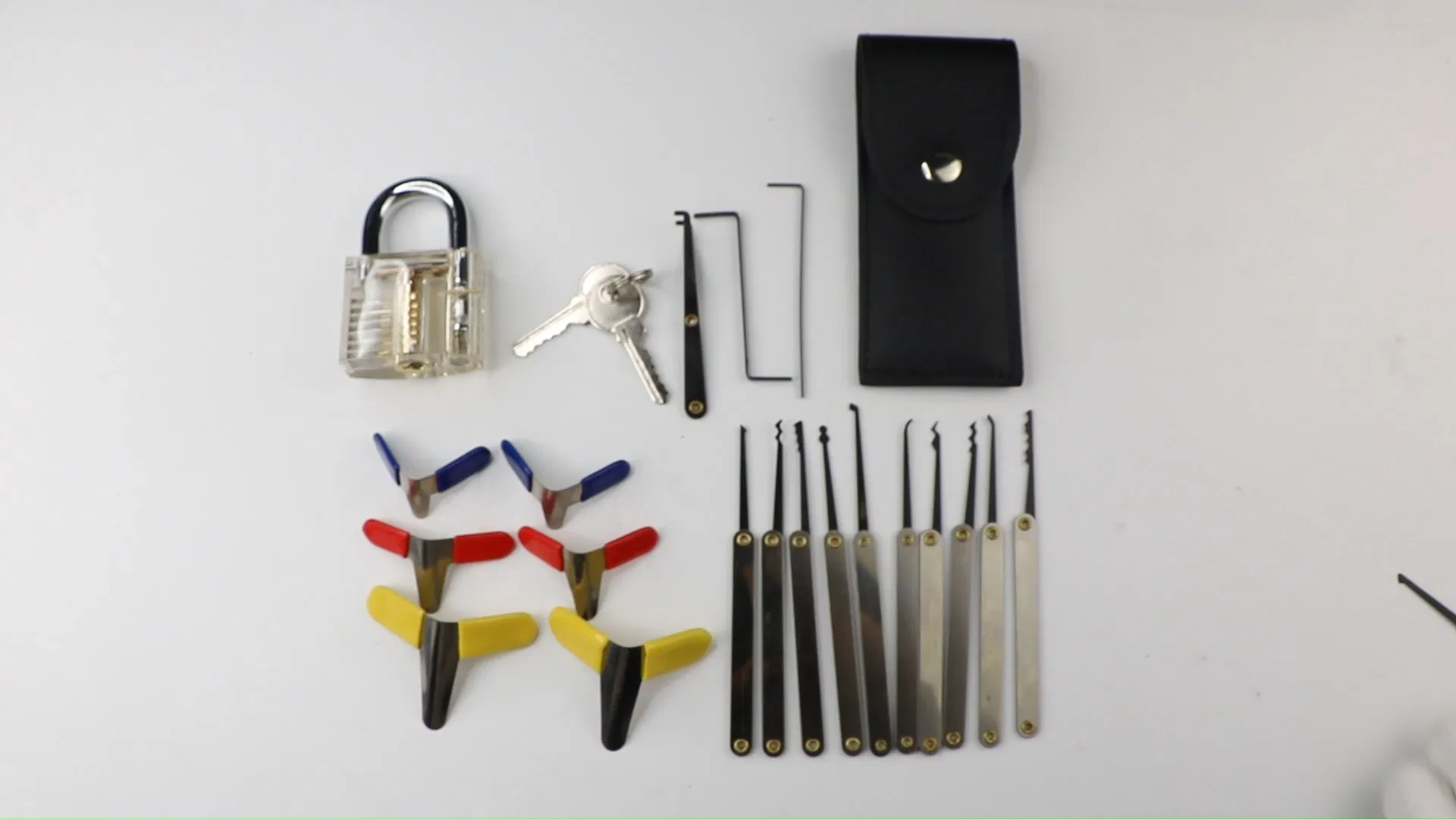 15 Pieces Set Lock Pin Transparent Practice Pick Lock Locksmith Tool
