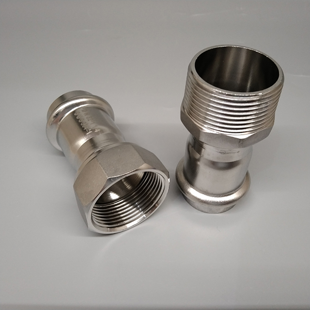 Manufacturer Wholesale Silver SS304 SS316 Threaded Male Female Stainless Steel Fitting Adapter