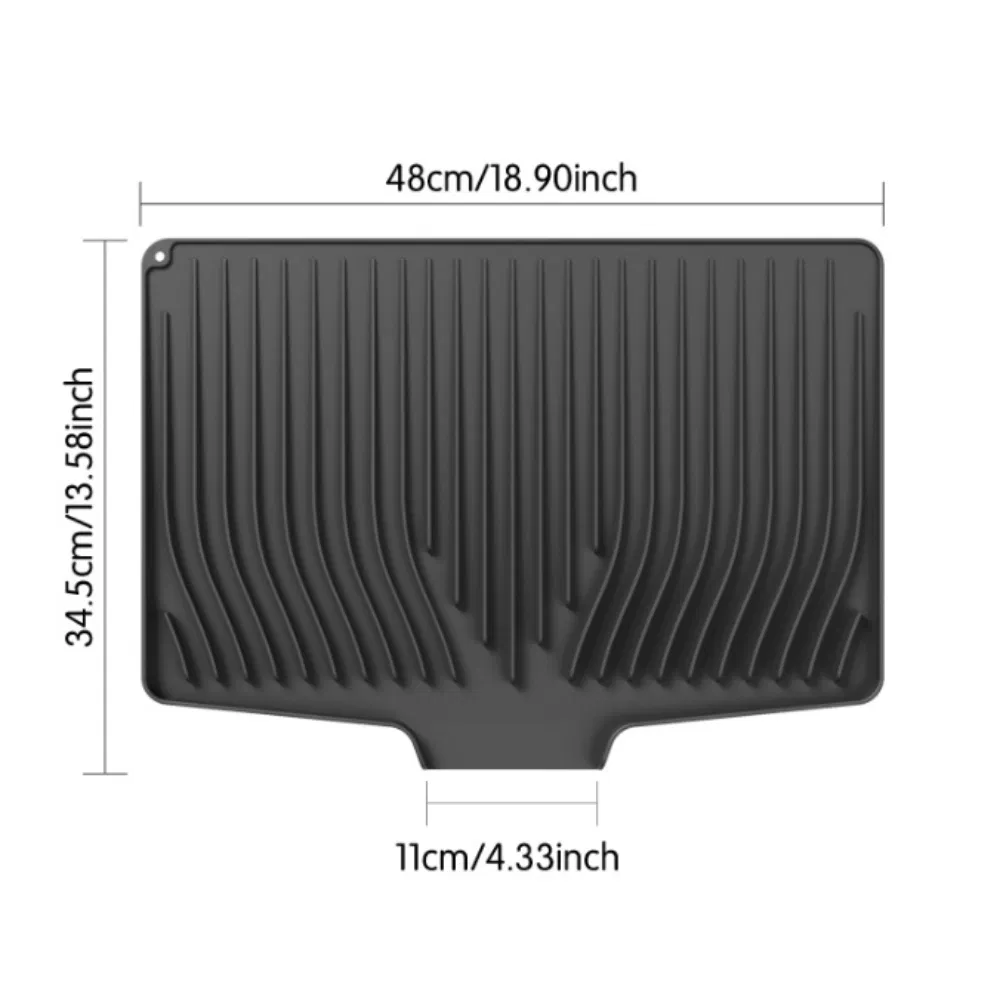 Кухонный коврик для сушки посуды из силикона