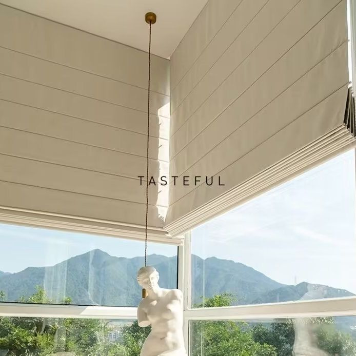 Vikson Professional Manual Horizontal Blinds Supplier American Style Fabric Roman Blind