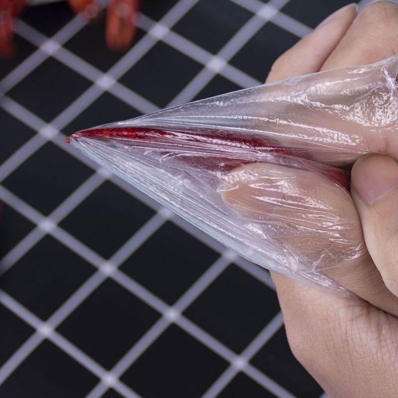 Food Service Process Clear Poly Polyethylene Transparent Disposable PE Plastic Hand Gloves