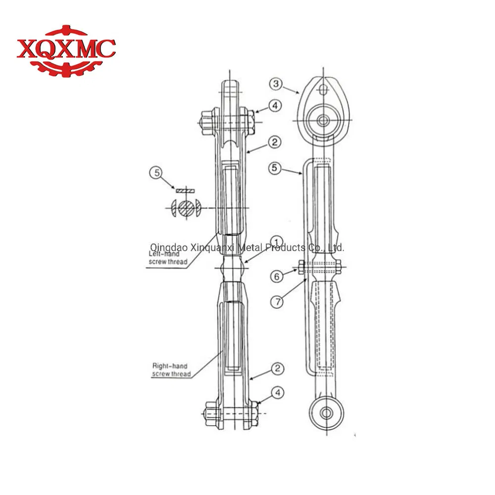 Customized Heeay Duty Jaw-Jaw Stainless Steel Turnbuckle Closed Body Turnbuckle