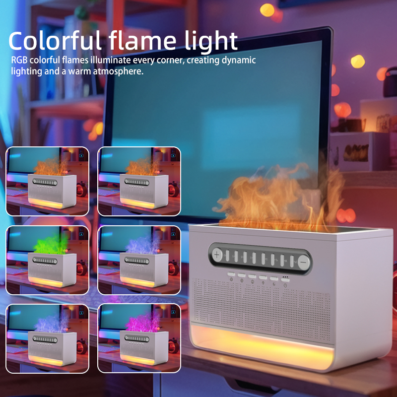 7 Color Flame Noiseless Essential Oil Diffuser with Auto Shut-off