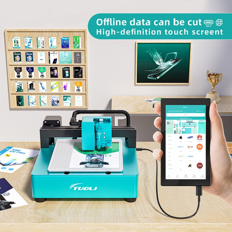 Tuoli Custom Mini Hydrogel Film Screen Protector Cutting Machines for All Mobile Phones Smart Watches Cameras for Mobile Accessories Store
