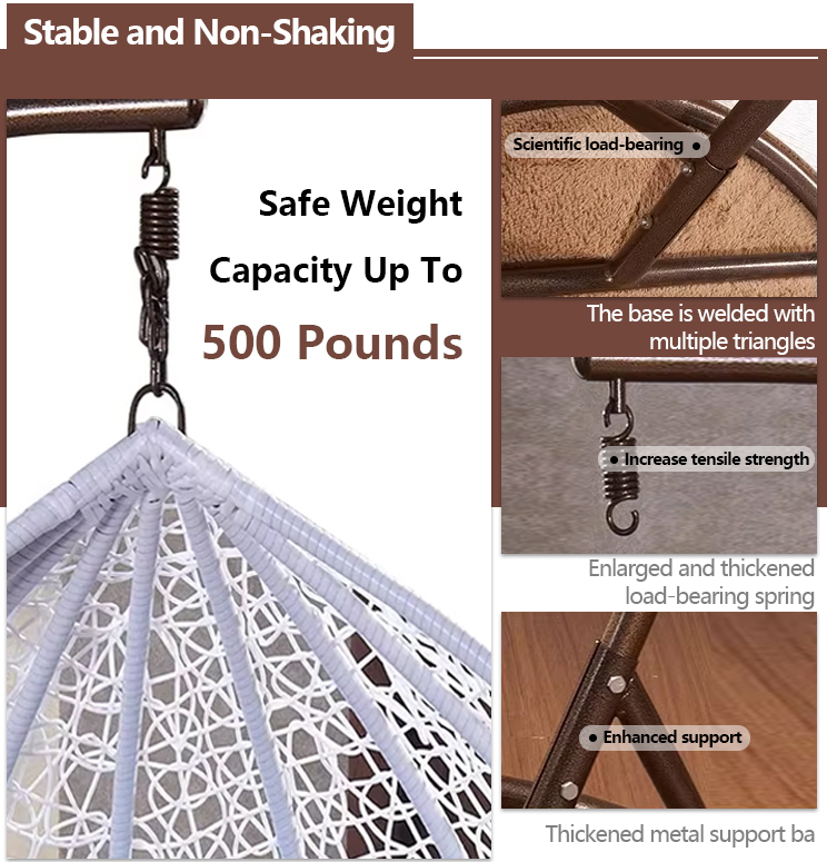 Качели подвесные кокон ротанг с подставкой садовые