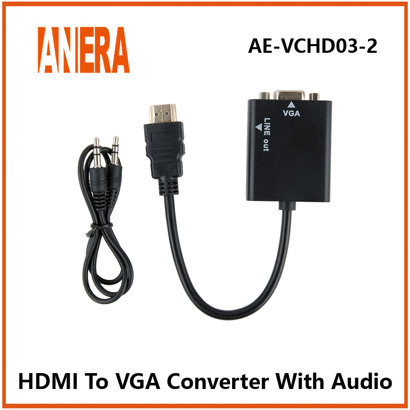 Конвертер HDMI в VGA с аудио Anera