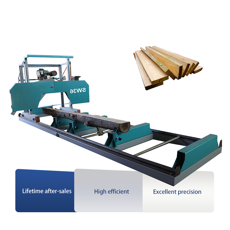 Ленточная пила по дереву портативная бензиновая