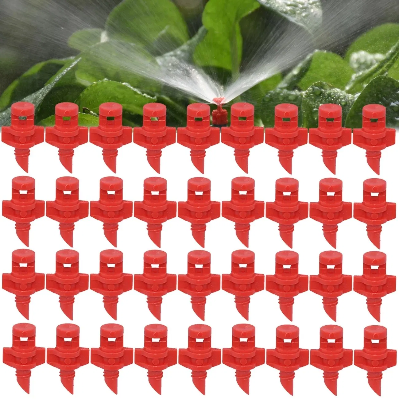 20PCS 90/180/360 Degree Refraction Nozzle Sprinkler Head Thread Connection Garden Irrigation Mist Sprayer for Greenhouse