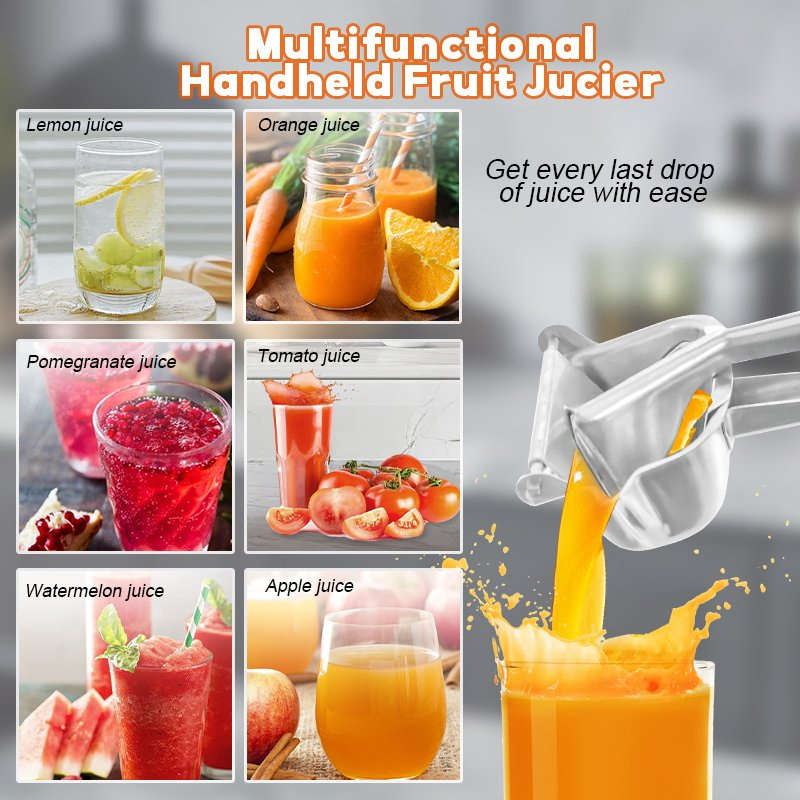 Daosheng Portable 304 Stainless Steel Hand Press Lemon Orange Sugarcane Squeezer Juicer Extractor Mini Manual Citrus Juicer