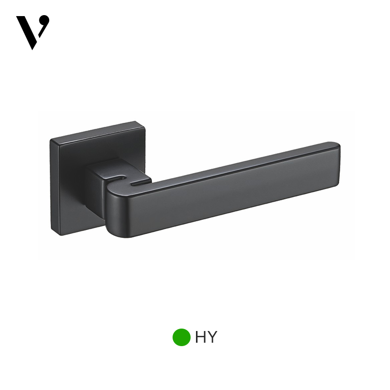 A6-297 Vaisite Brand New Minimalist Modern Zinc Alloy Exterior Door Lever Handle on Rosette