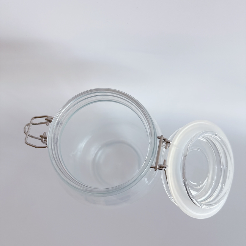 Factory Large 2000ml Food Glass Jar with Clip Top Wholesale