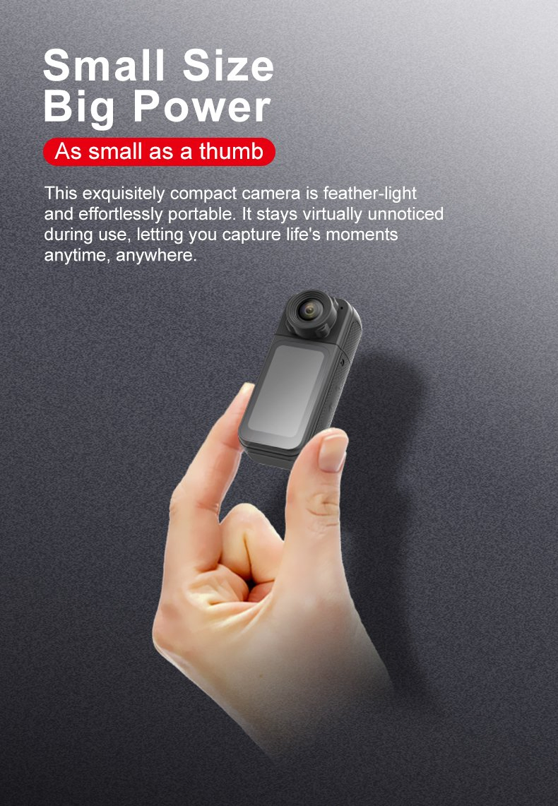 S83 Mini Action Camera 1080P 180° Rotatable Lens 1.47 Inch IPS Screen