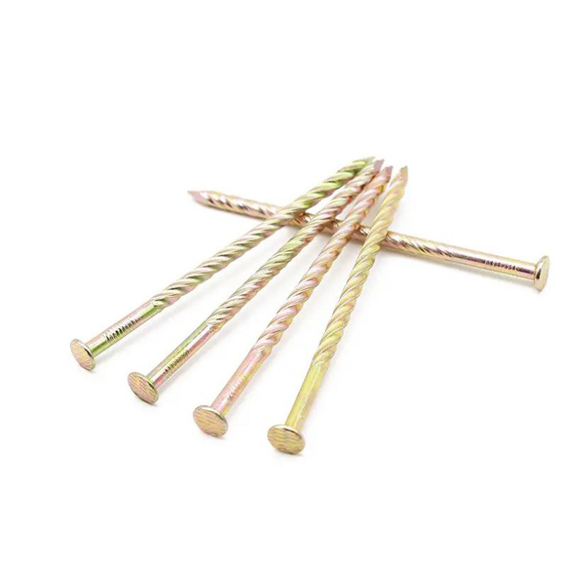China Iron Nail Factory Hardware Construction Nail Twisted Shank 2''-6'' Galvanized Screw Nail