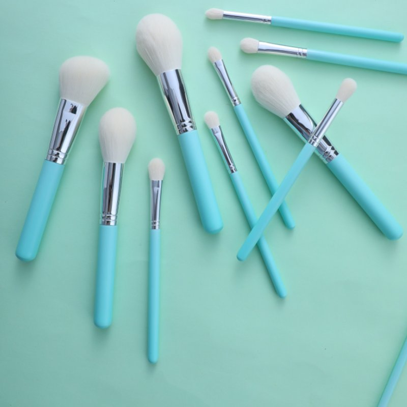 Factory Wholesale 12PCS Eyeshadow Brush Blue Makeup Brush Set Customize OEM ODM Blending Brush Make up Brush