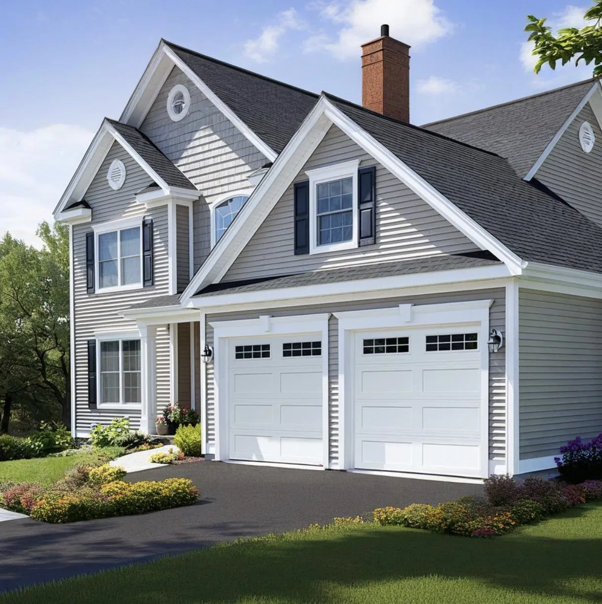 Residential Garage Door Metal 12 X 7 Custom Insulated Sectional Garage Door