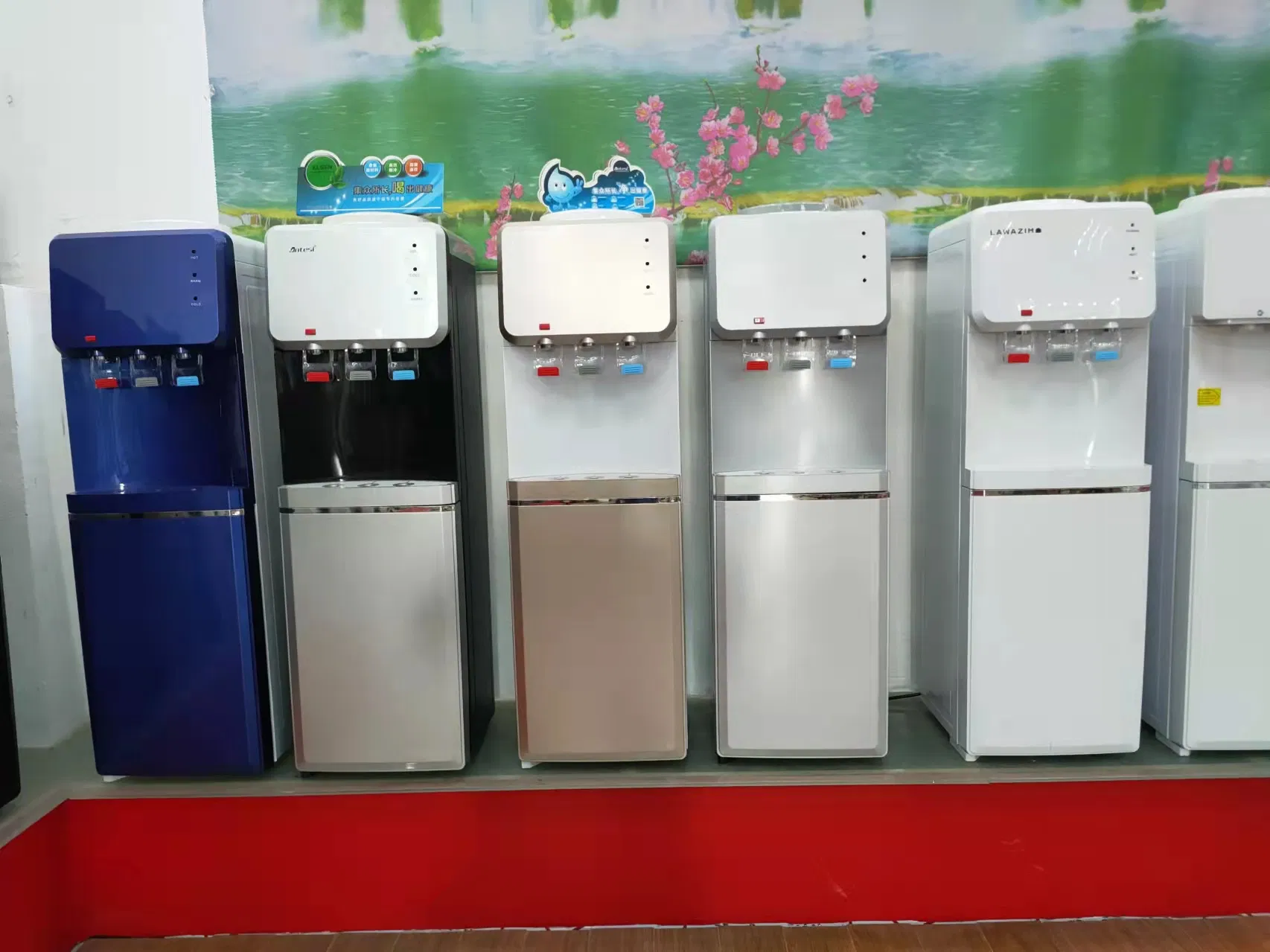 Stylish Free Standing Top Loading Water Cooler with Cabinet for Home and Office