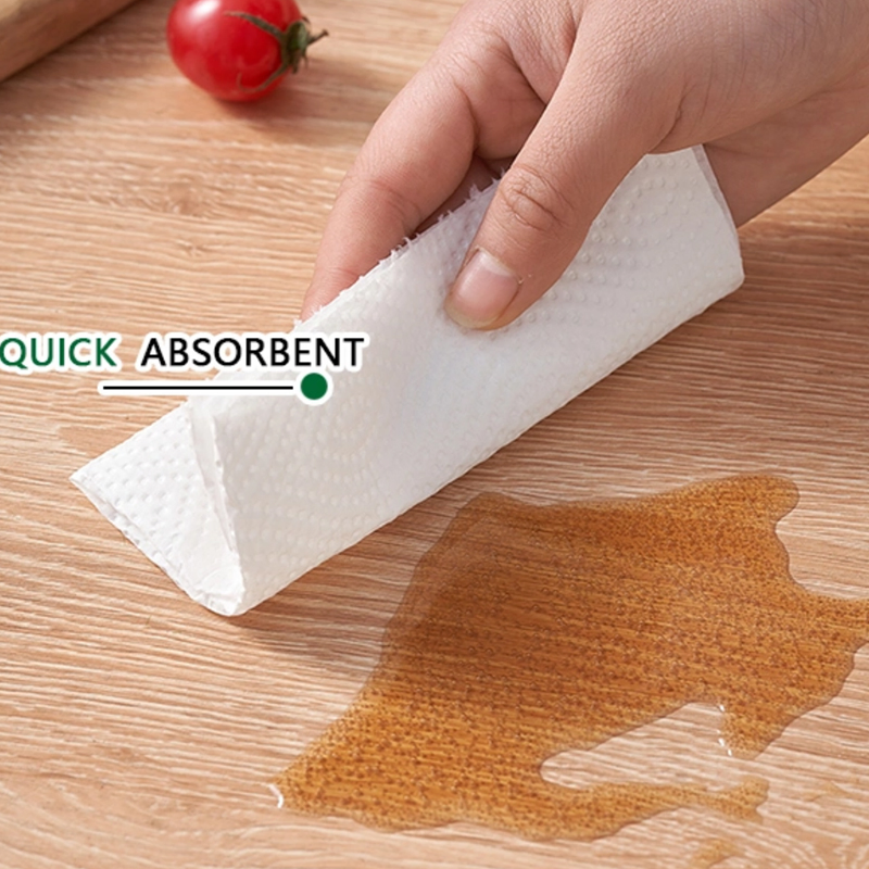 Factory Direct Home Use Disposable Cleaning Custom Bamboo Core Printing Kitchen Paper Towels Roll