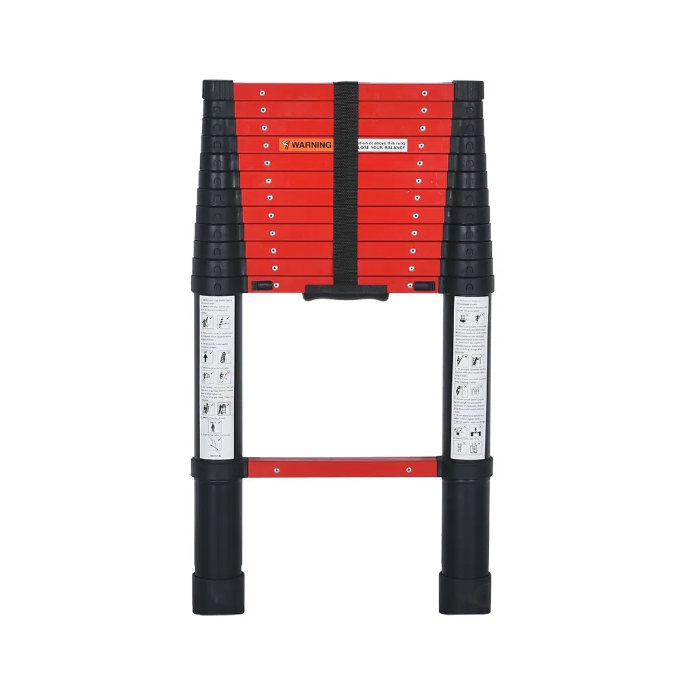 Red Aluminum Folding Ladder a Frame Telescopic Ladder