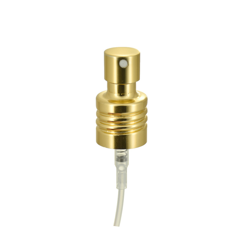 Bright Gold Perfume Packaging Aluminum Screw 18/410 Sprayer Pump