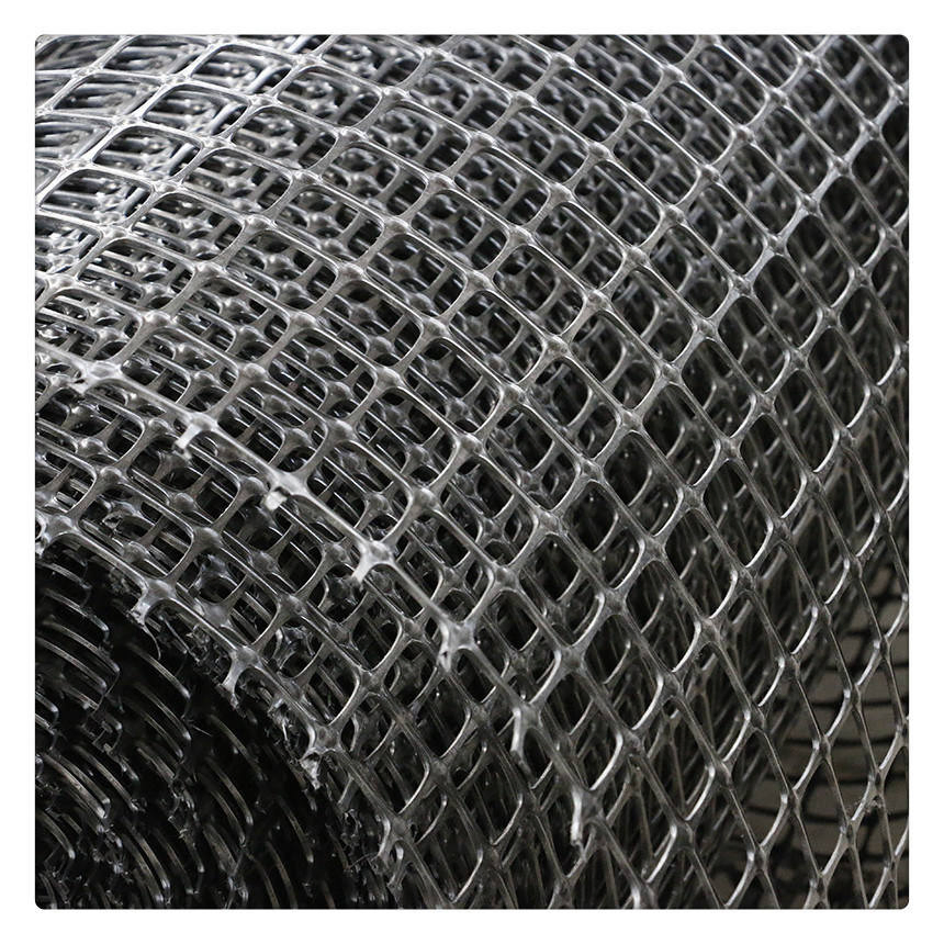 Plastic Civil Engineering Road Construction Material Polypropylene PP Biaxial Geogrid