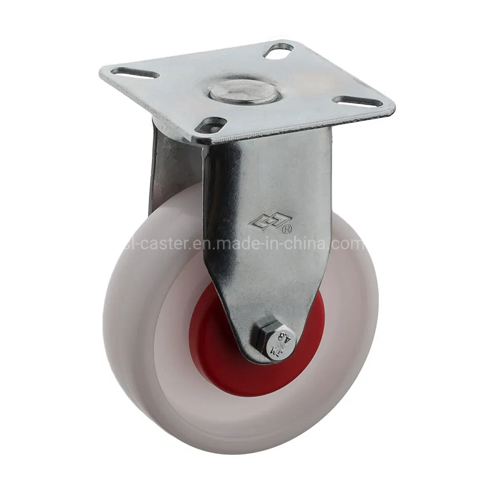 50mm Swivel Bolt Hole White Plastic Caster Wheel