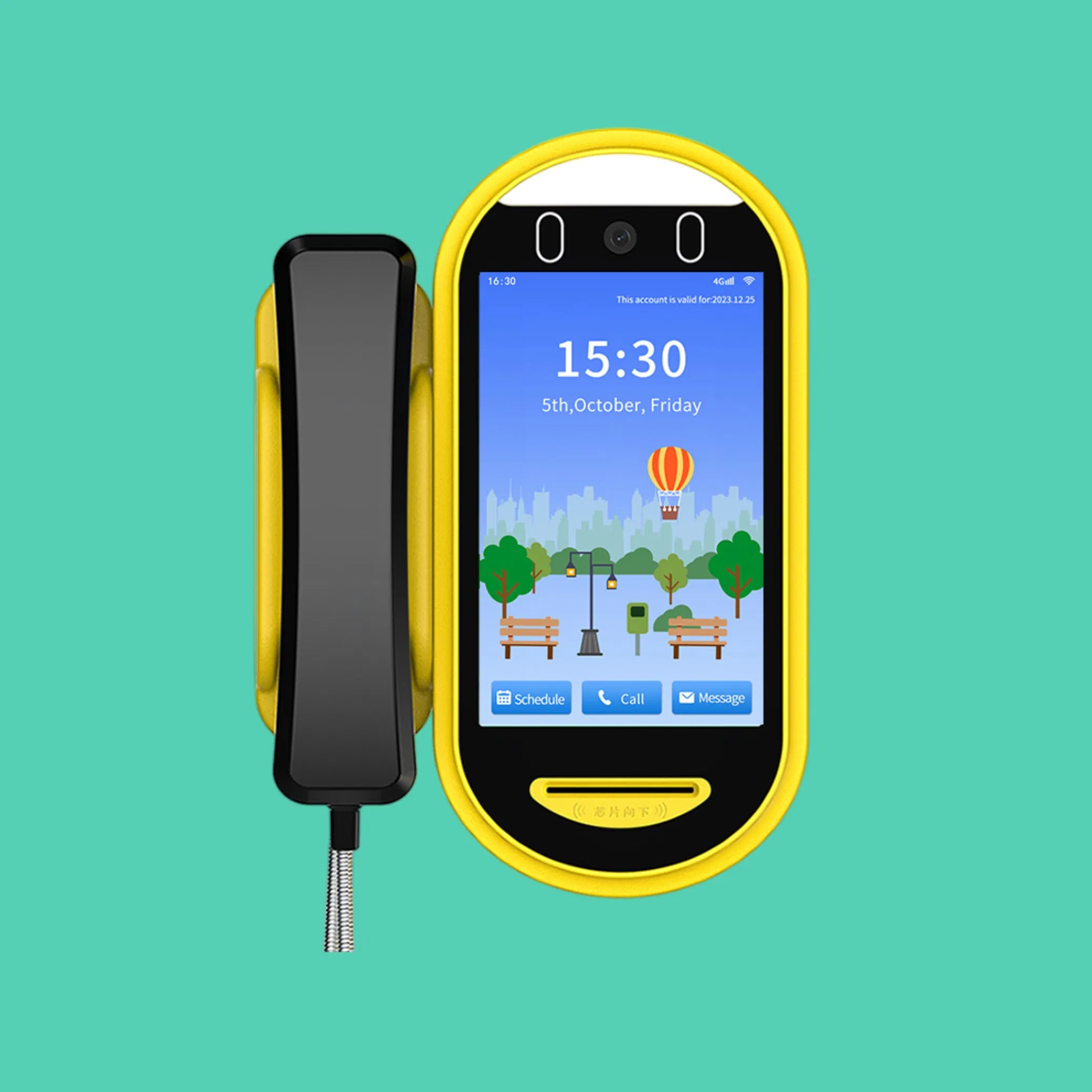 Wireless RFID Public Phone with HD Video Display for Enhanced Communication