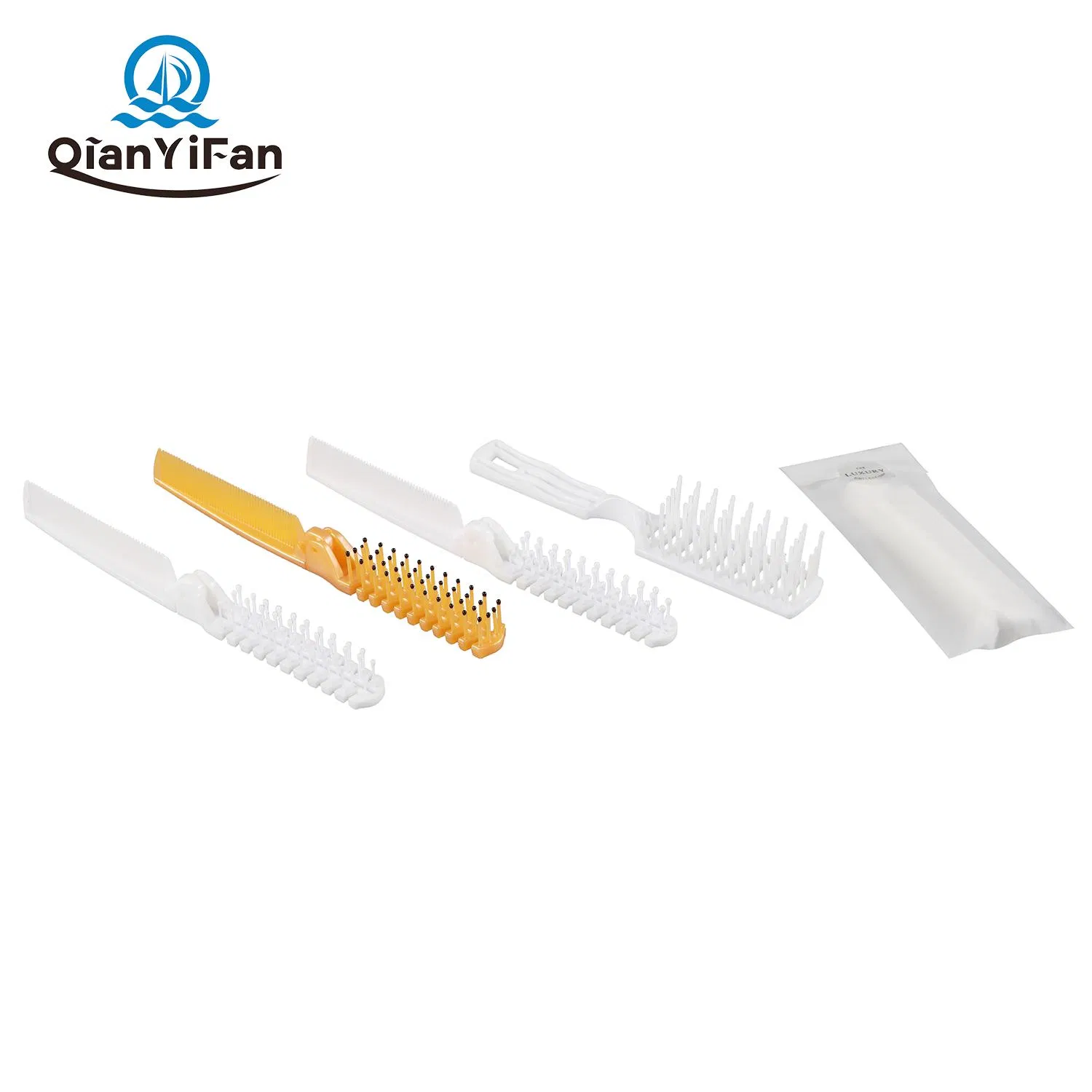 Disposable Comb Individually Packaged Long Handle Plastic Comb Suitable for Hotel SPA Airline Travel