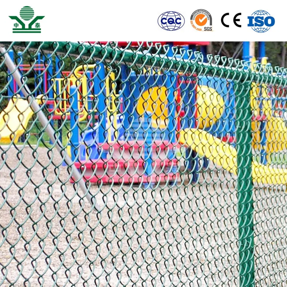 Zhongtai Fancy Chain Link Fence China Wholesalers PVC Stadium Chain Link Fence 50mm X 50mm Brown Vinyl Coated Stadium Chain Link Fence