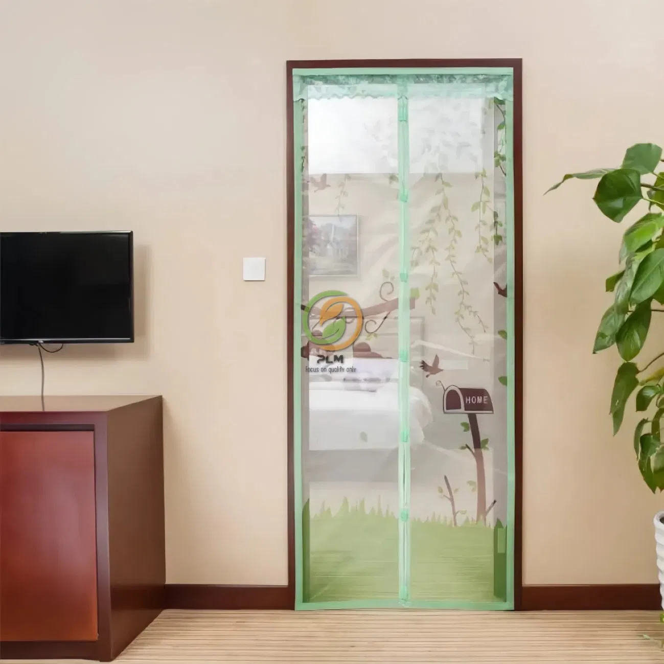 Automatic Closing Reinforced Magnetic Screen Door Curtain Summer Mosquito Net Anti Bug Fly Partition Curtain Mesh Door Screen
