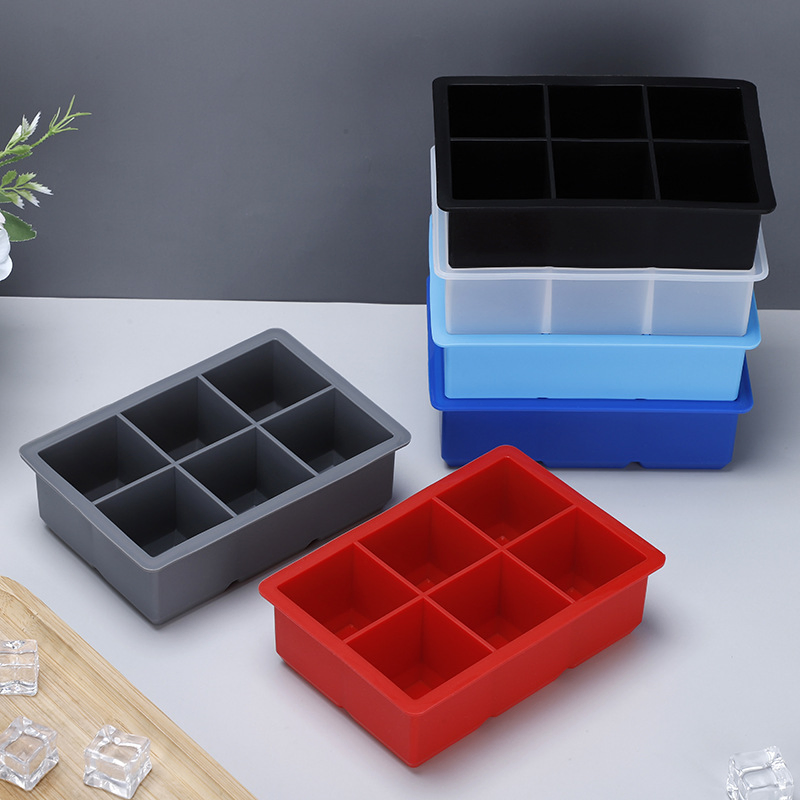 Silicone 6 Grids Ice Tray Ice Maker