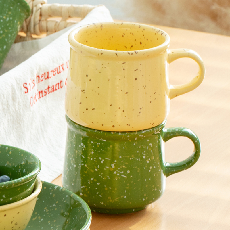 Керамическая кружка в стиле Ins с крапинками, 360 мл